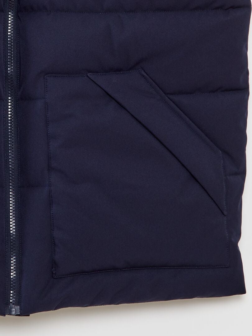 Anorak Acolchado Sin Mangas Azul Kiabi