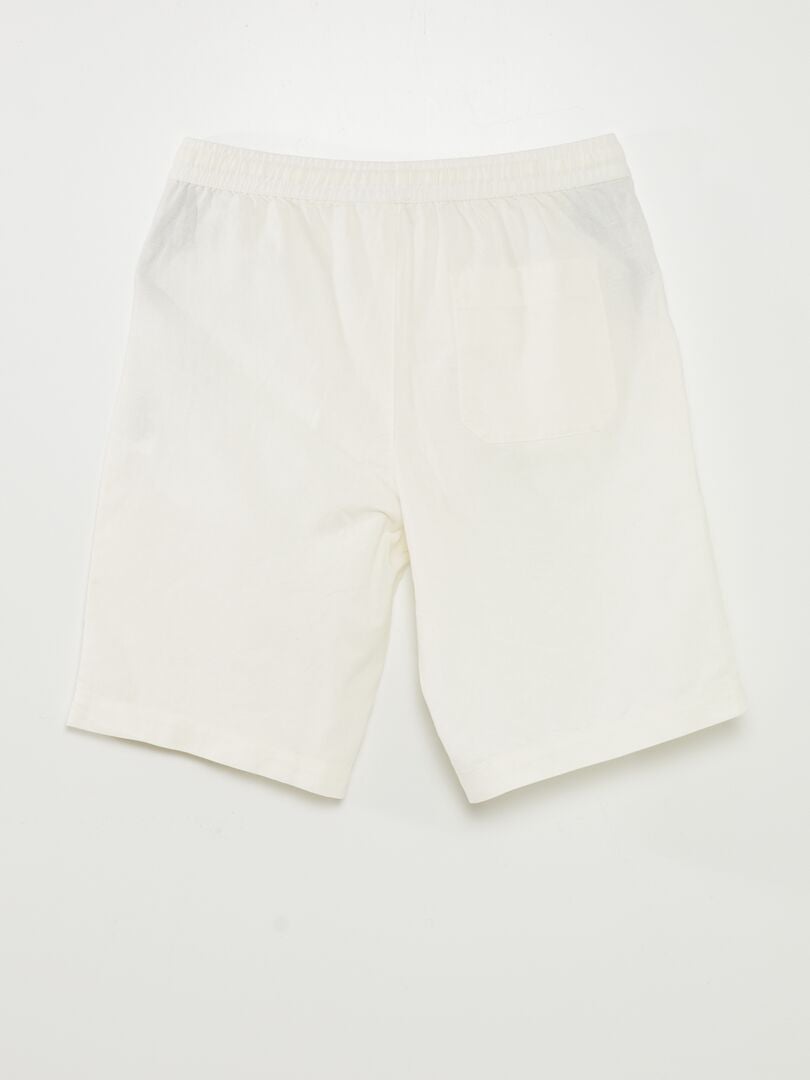 Bermudas Tipo Chino Anchas Con Lino BLANCO Kiabi 17 00