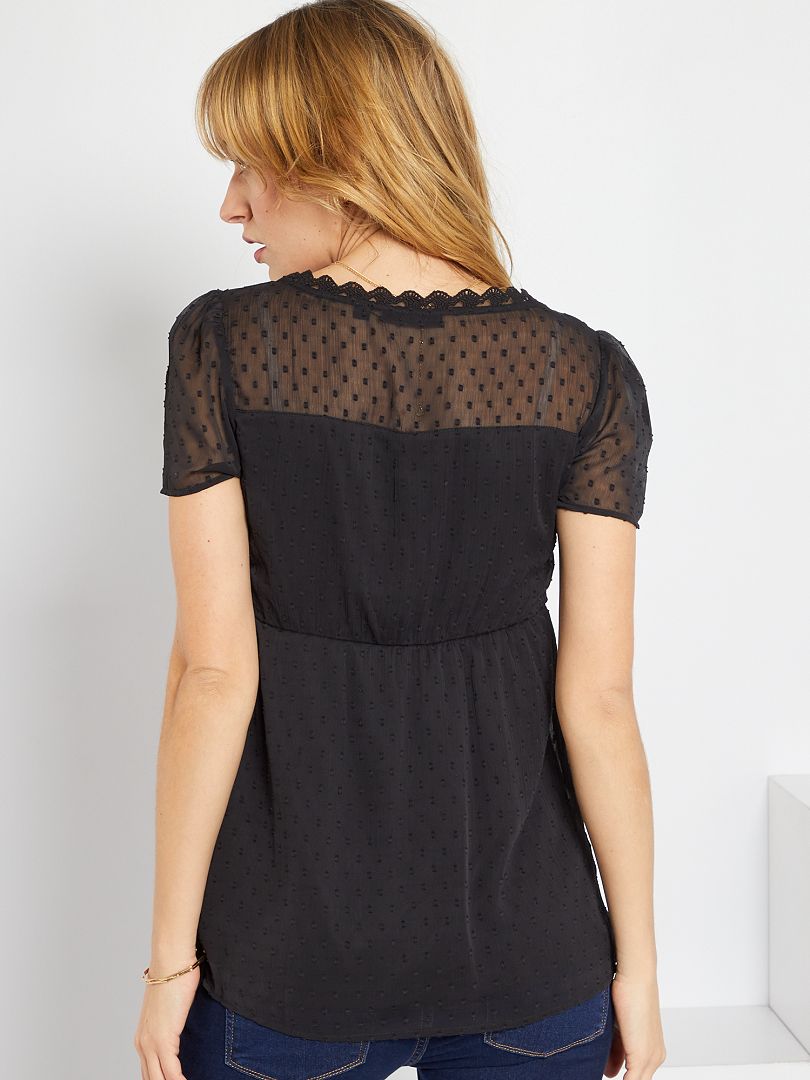 Blusa De Plumeti NEGRO Kiabi 15 00