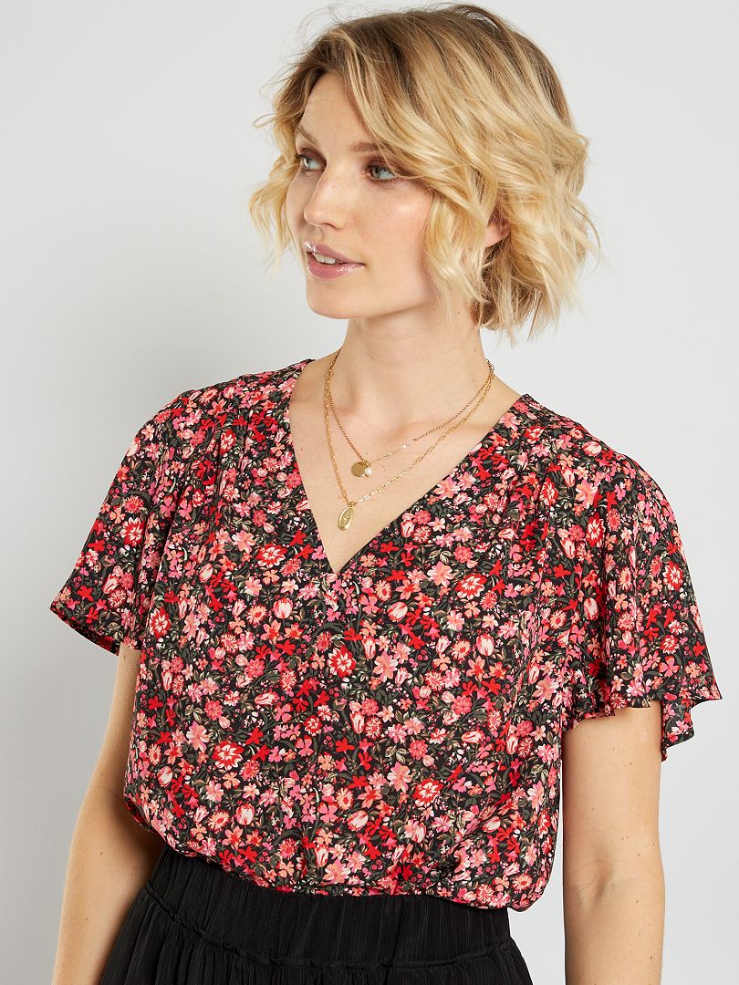 Blusa Vaporosa De Flores ROSA Kiabi 12 00