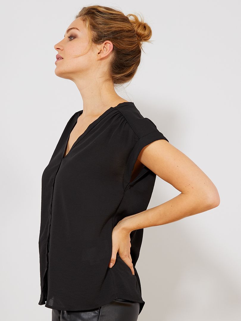 Blusa Vaporosa Negro Kiabi