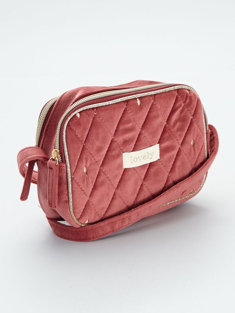 Bolso Acolchado De Terciopelo Rosa Kiabi