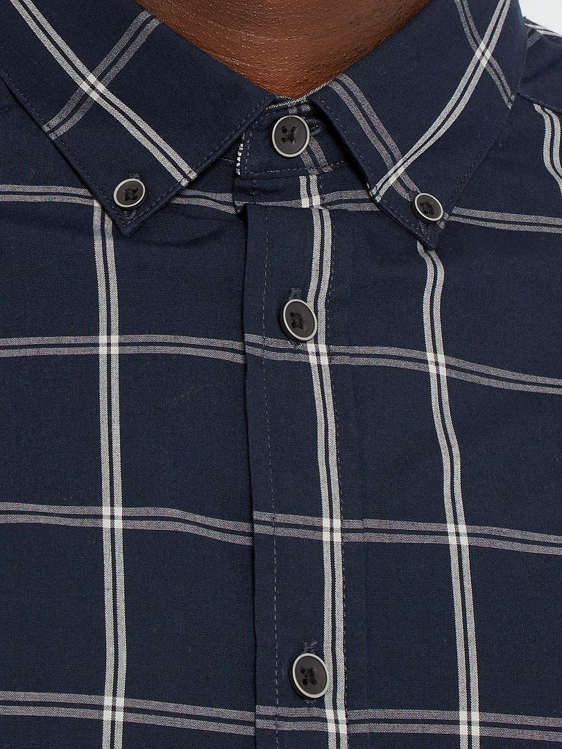 Camisa De Cuadros Azul Kiabi