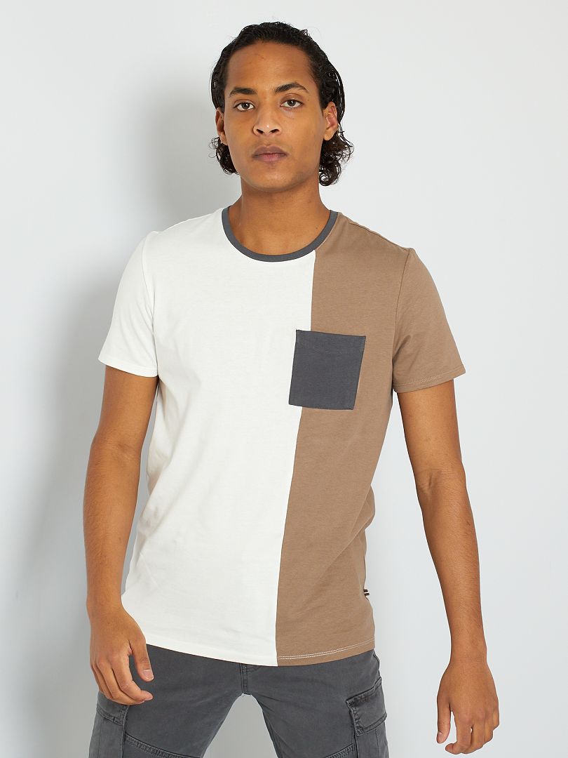 Camiseta Colorblock Blanco Kiabi 8 00