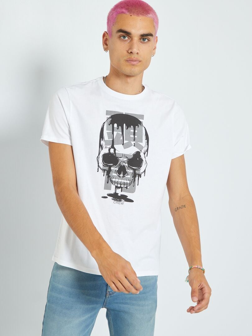 Camiseta De Punto Estampada BLANCO Kiabi 5 00