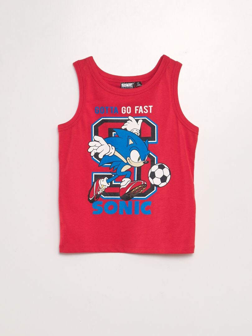 Camiseta Sin Mangas Sonic Rojo Kiabi