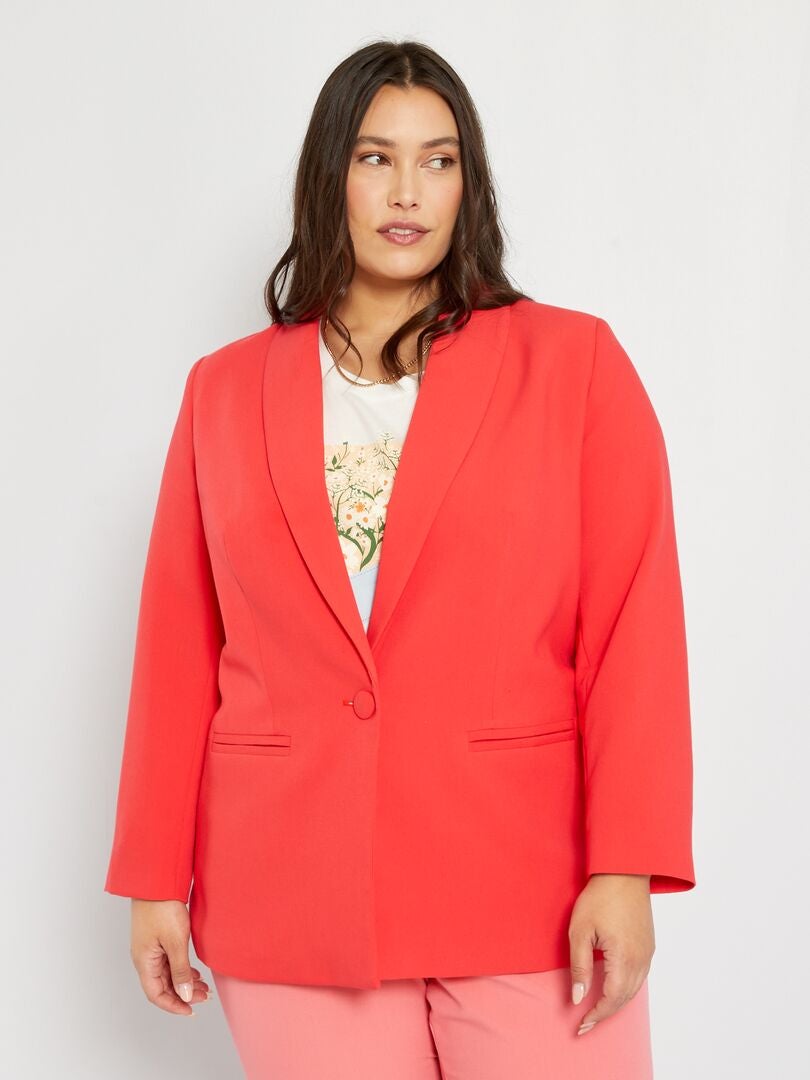 Chaqueta Blazer Larga Rojo Kiabi