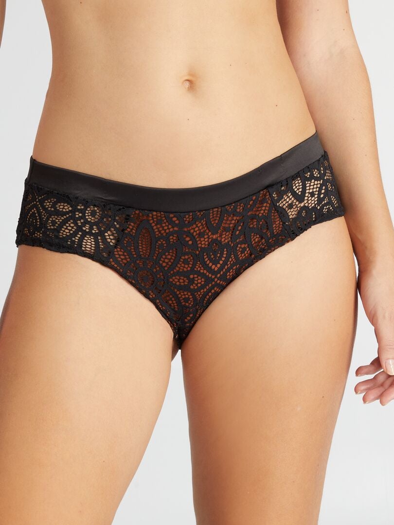 Culotte De Encaje Envie De Lingerie Negro Kiabi