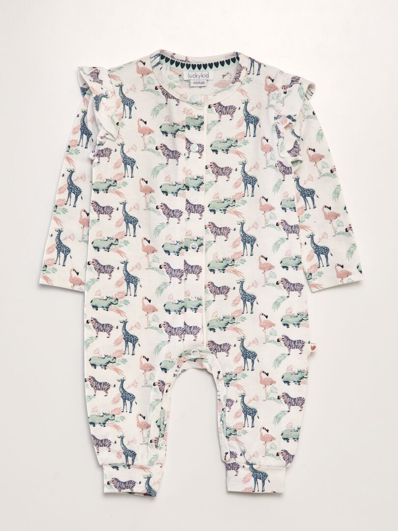 Mono De Pijama Safari Blanco Kiabi