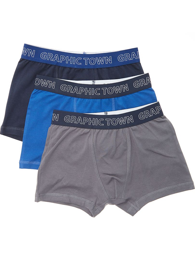 Pack De Boxers Azul Kiabi