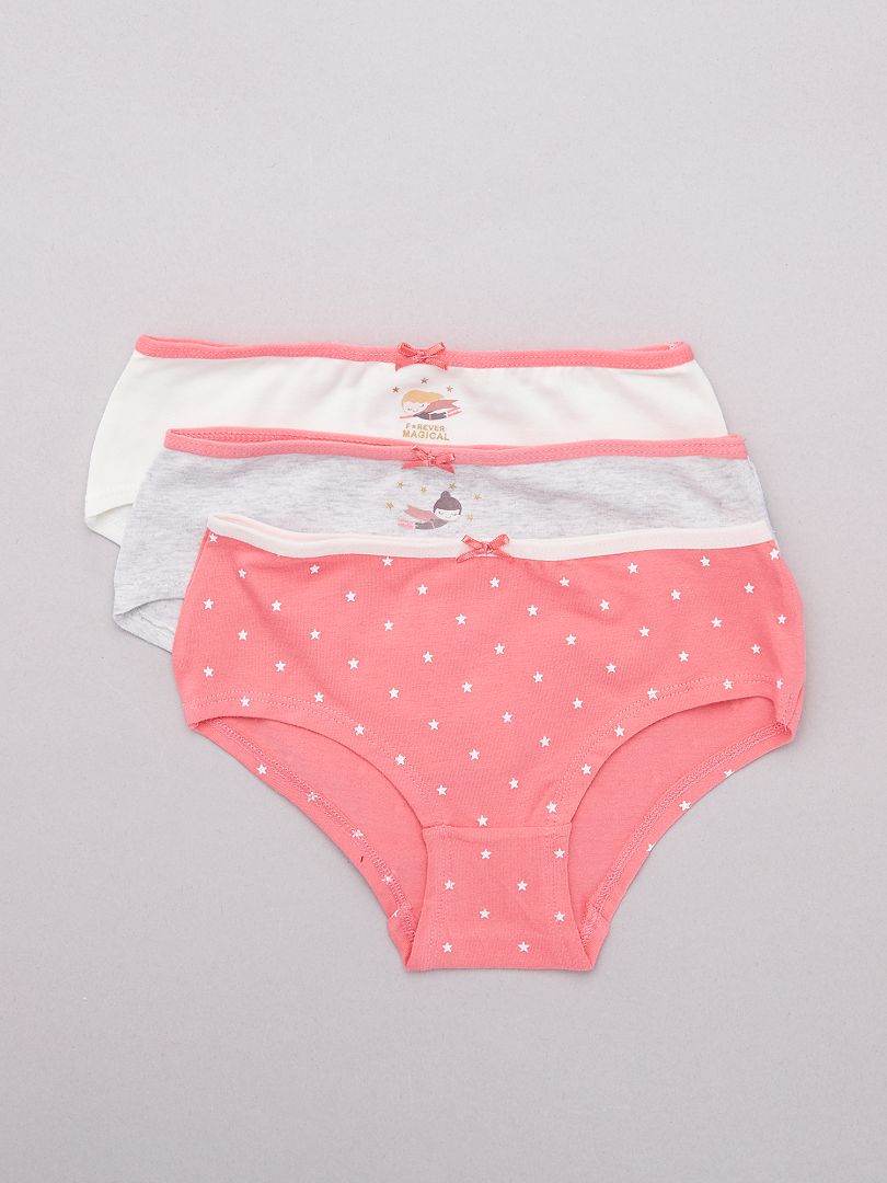 Pack De Culottes Estampados Rosa Kiabi