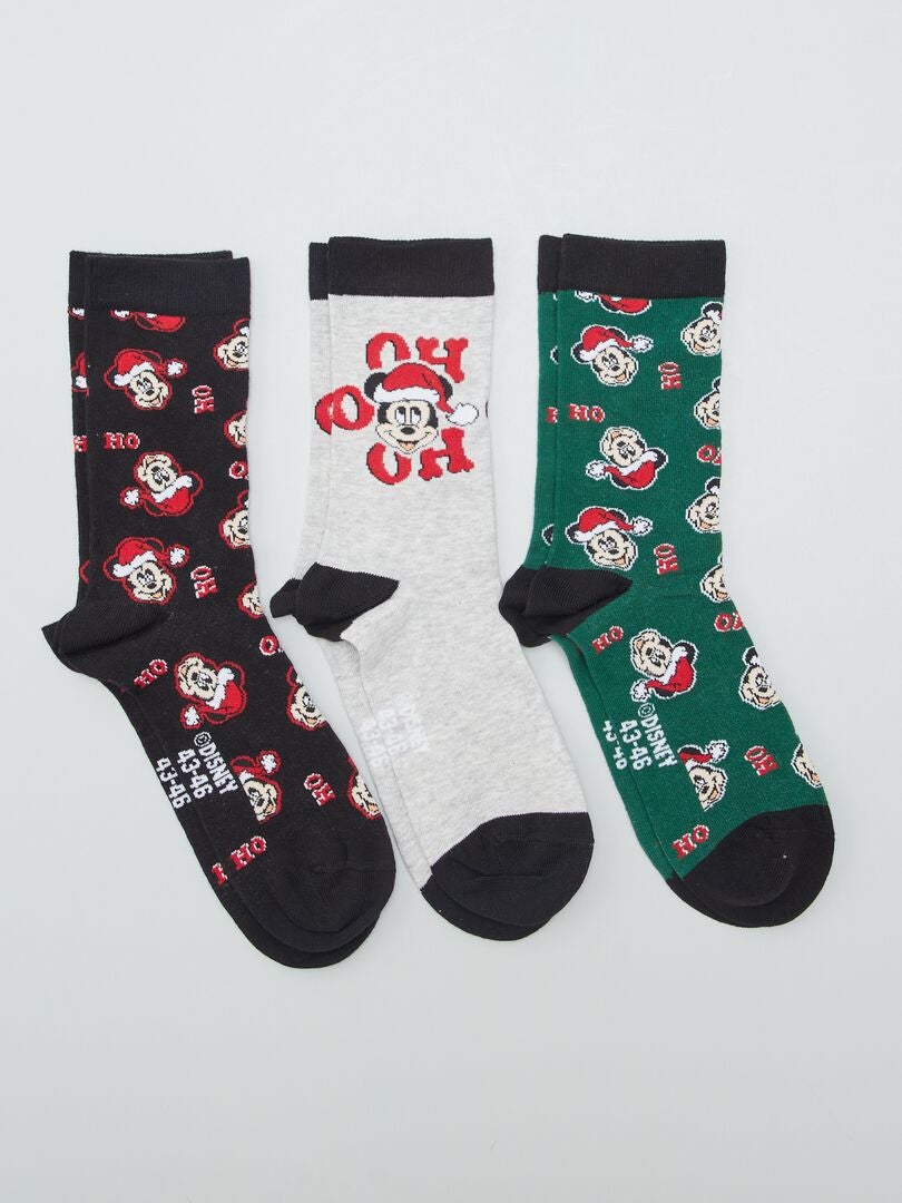 Pack De 3 Pares De Calcetines De Navidad Mickey ROJO Kiabi 8 00