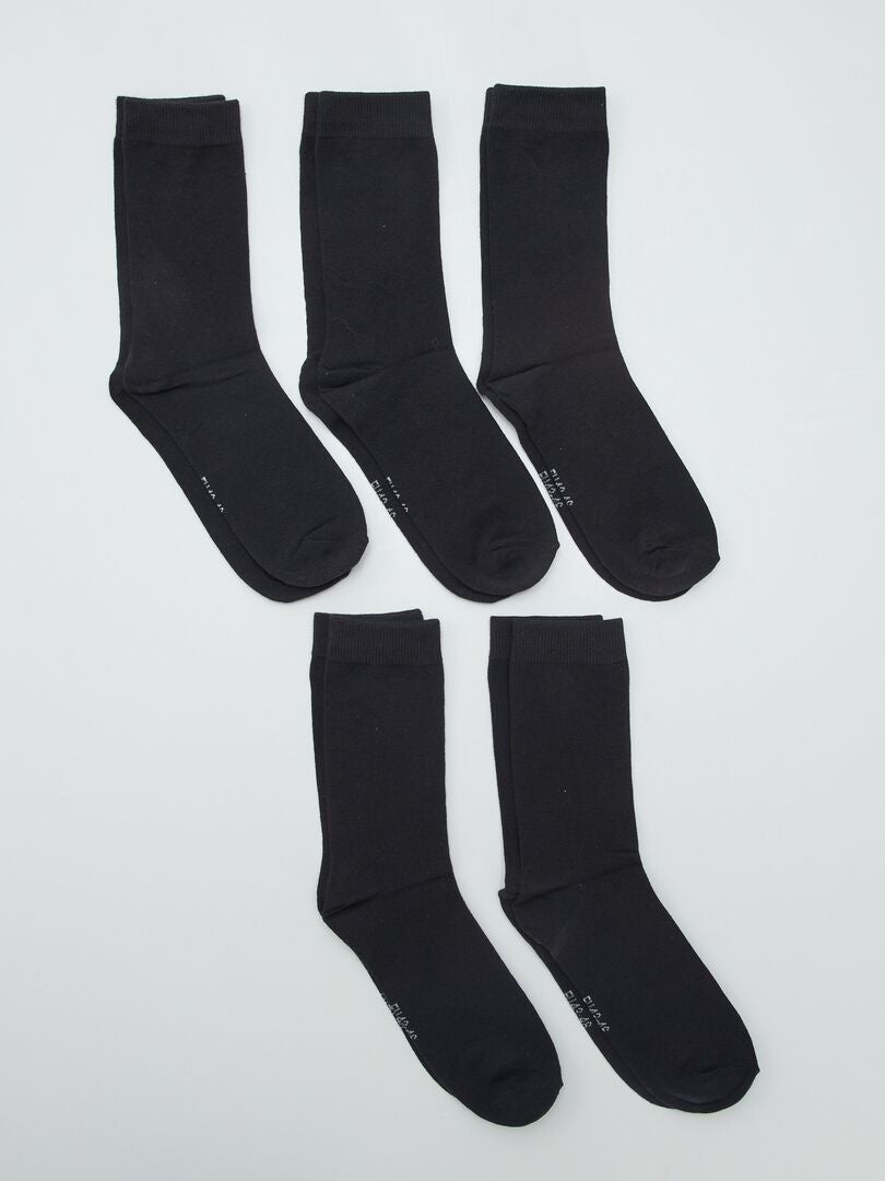 Pack De Pares De Calcetines Negro Kiabi