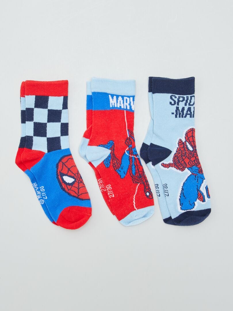 Pack De Calcetines Spider Man Pares Rojo Kiabi