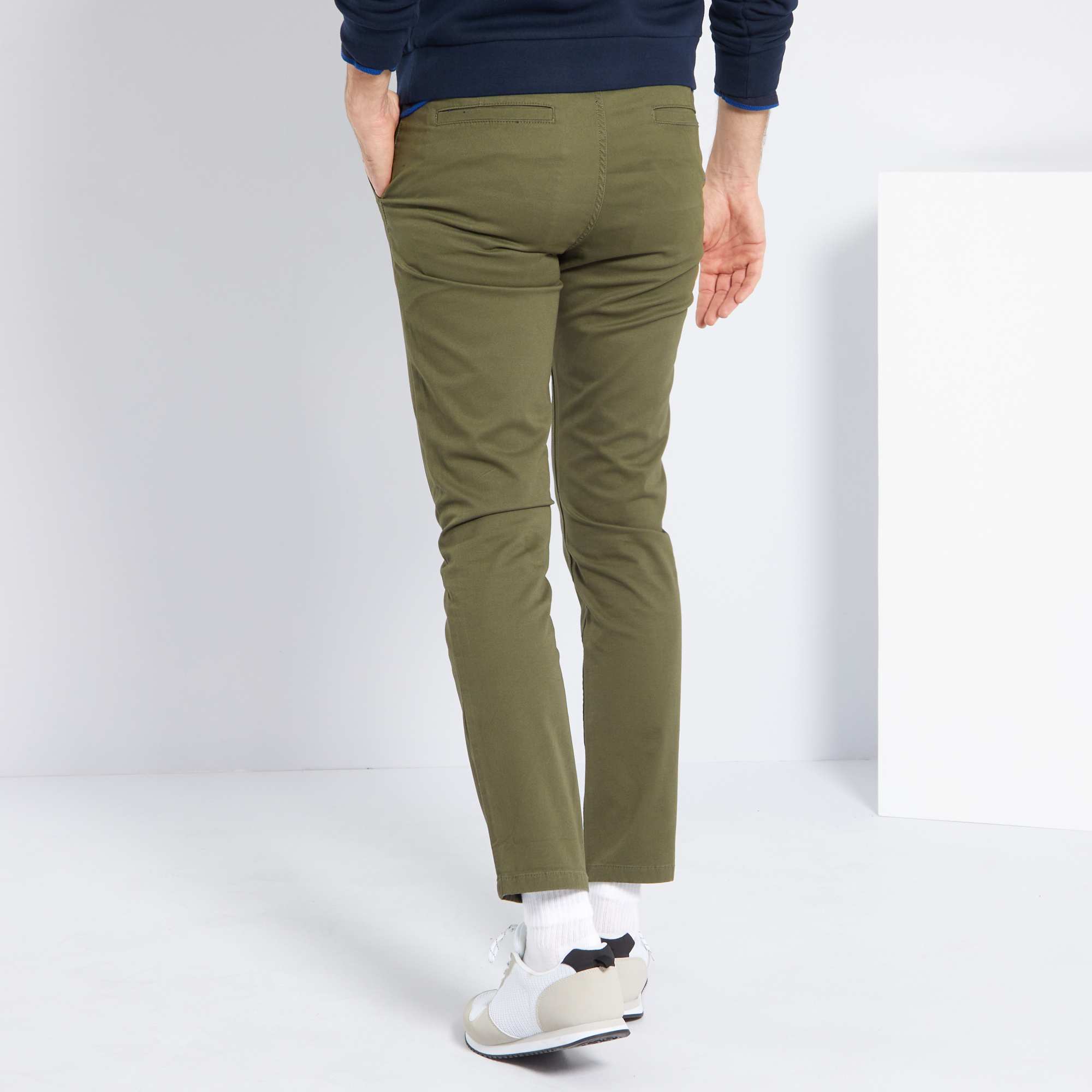 Pantalón chino slim L30 Hombre talla S XXL KAKI Kiabi 15 00