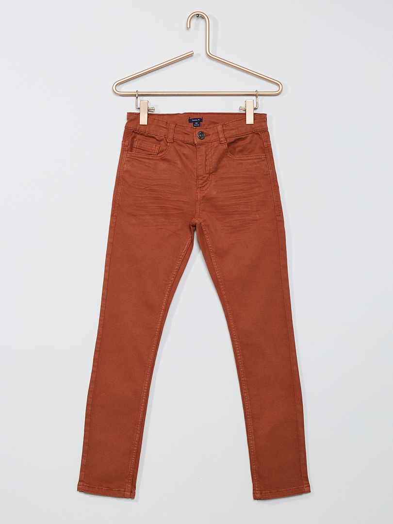 Pantalón skinny con cinco bolsillos MARRON Kiabi 8 00