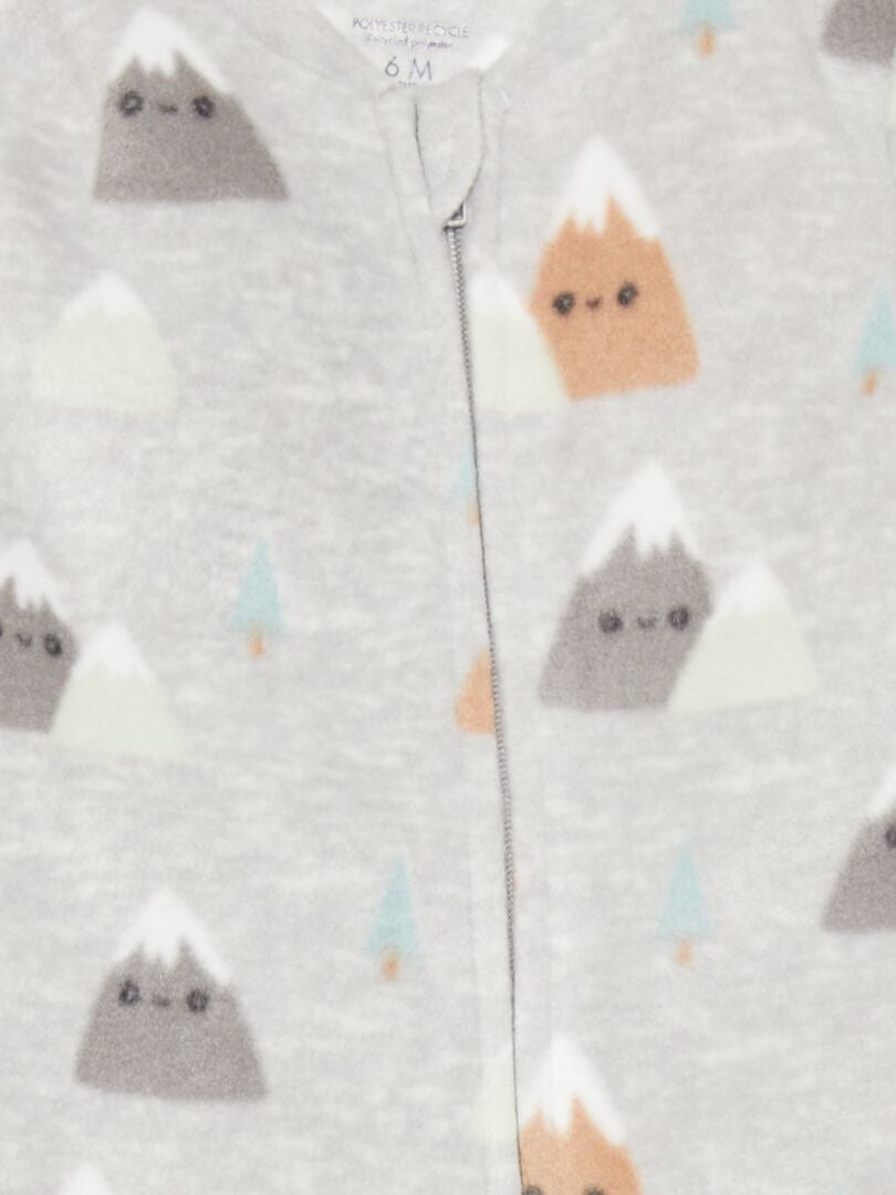 Pijama De Tejido Polar Gris Kiabi