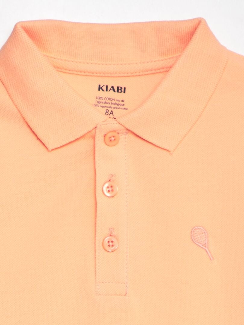 Polo de piqué de algodón NARANJA Kiabi 5 00