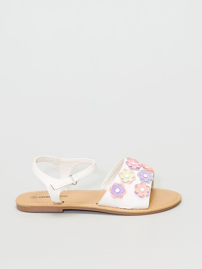 Sandalias Planas Blanco Kiabi