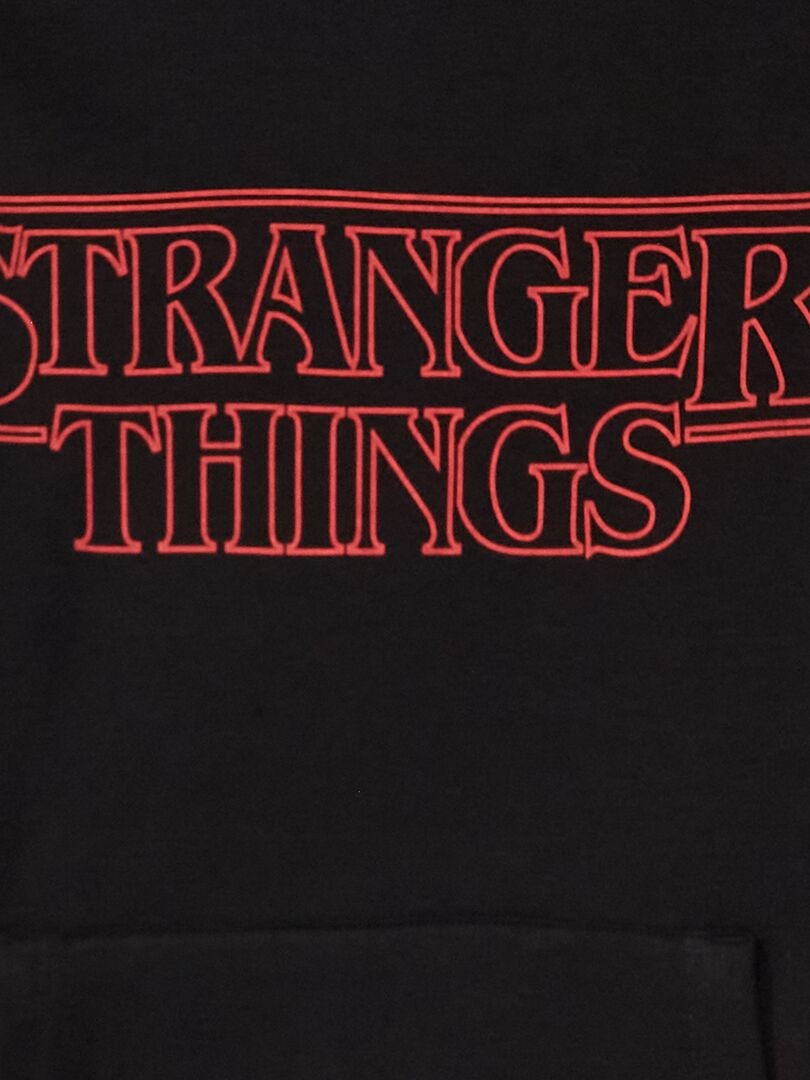 Sudadera Con Capucha Stranger Things Negro Kiabi