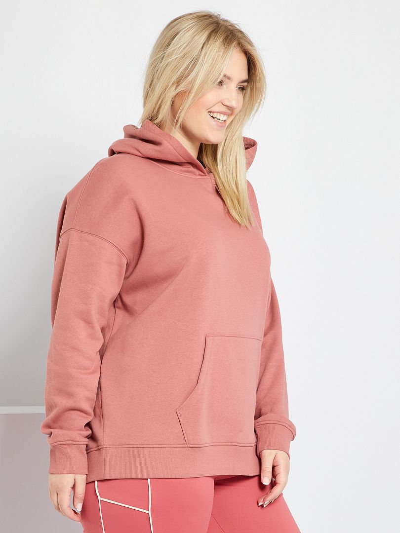 Sudadera Con Capucha Y Bolsillos Tipo Canguro Rosa Kiabi