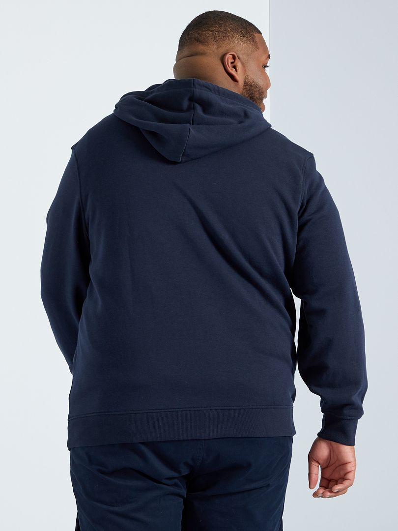 Sudadera Con Cremallera Y Capucha Azul Kiabi