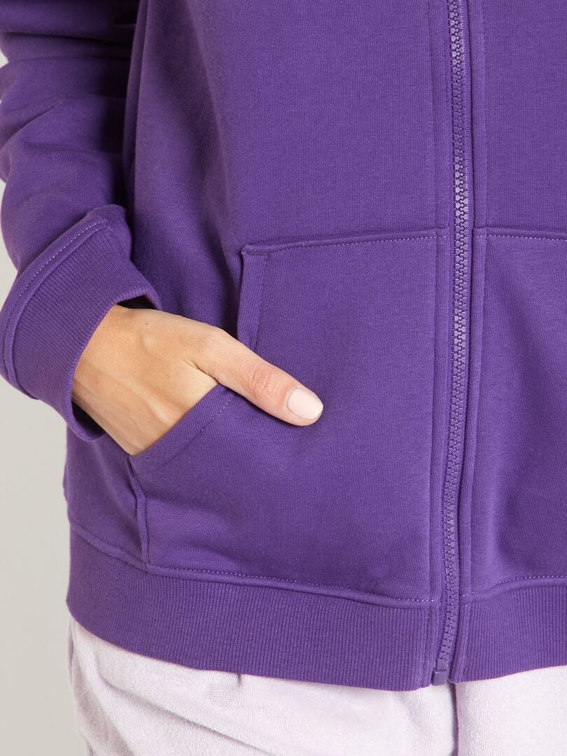 Sudadera Con Cremallera Y Capucha Purpura Kiabi