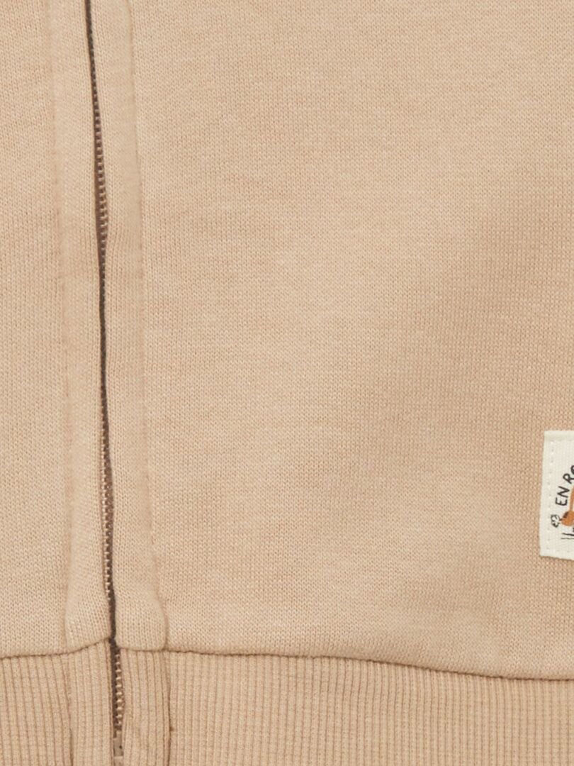 Sudadera De Felpa Con Cremallera BEIGE Kiabi 9 00