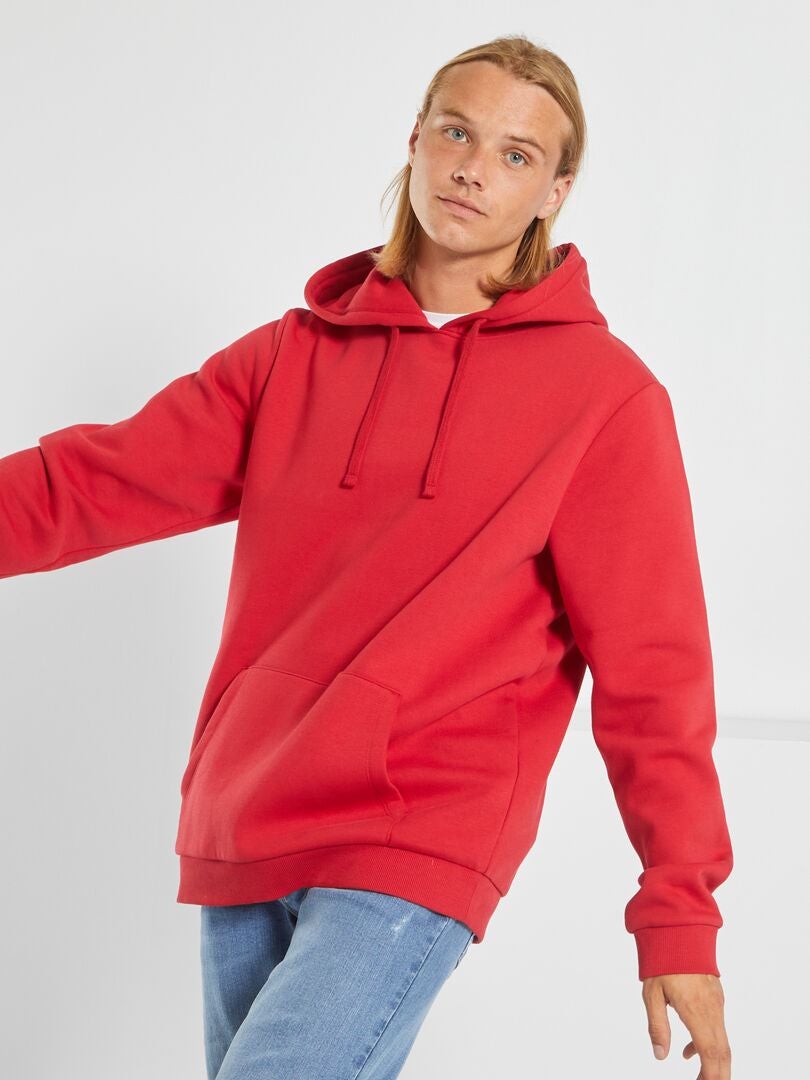 Sudadera Lisa Con Capucha Rojo Kiabi 15 00