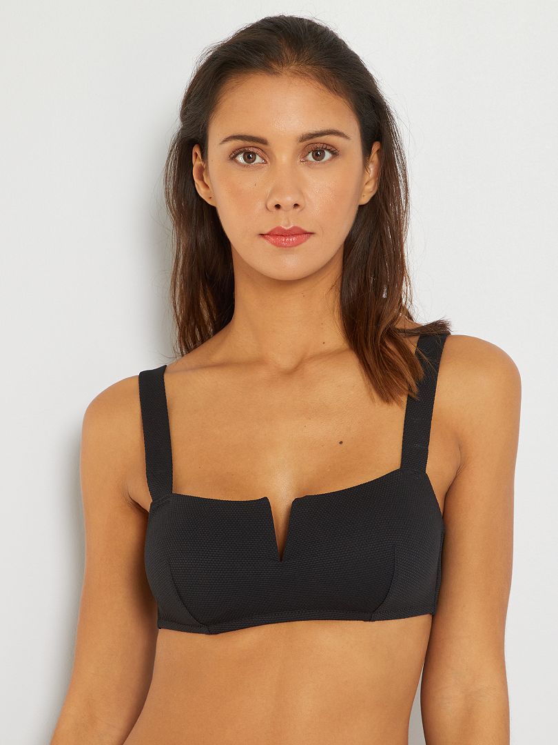 Sujetador De Bikini Tipo Bandeau Negro Kiabi 12 00