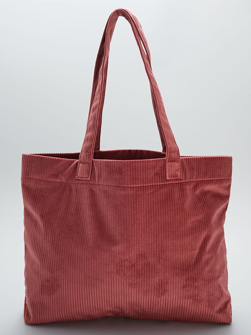 Totebag De Terciopelo Rosa Kiabi