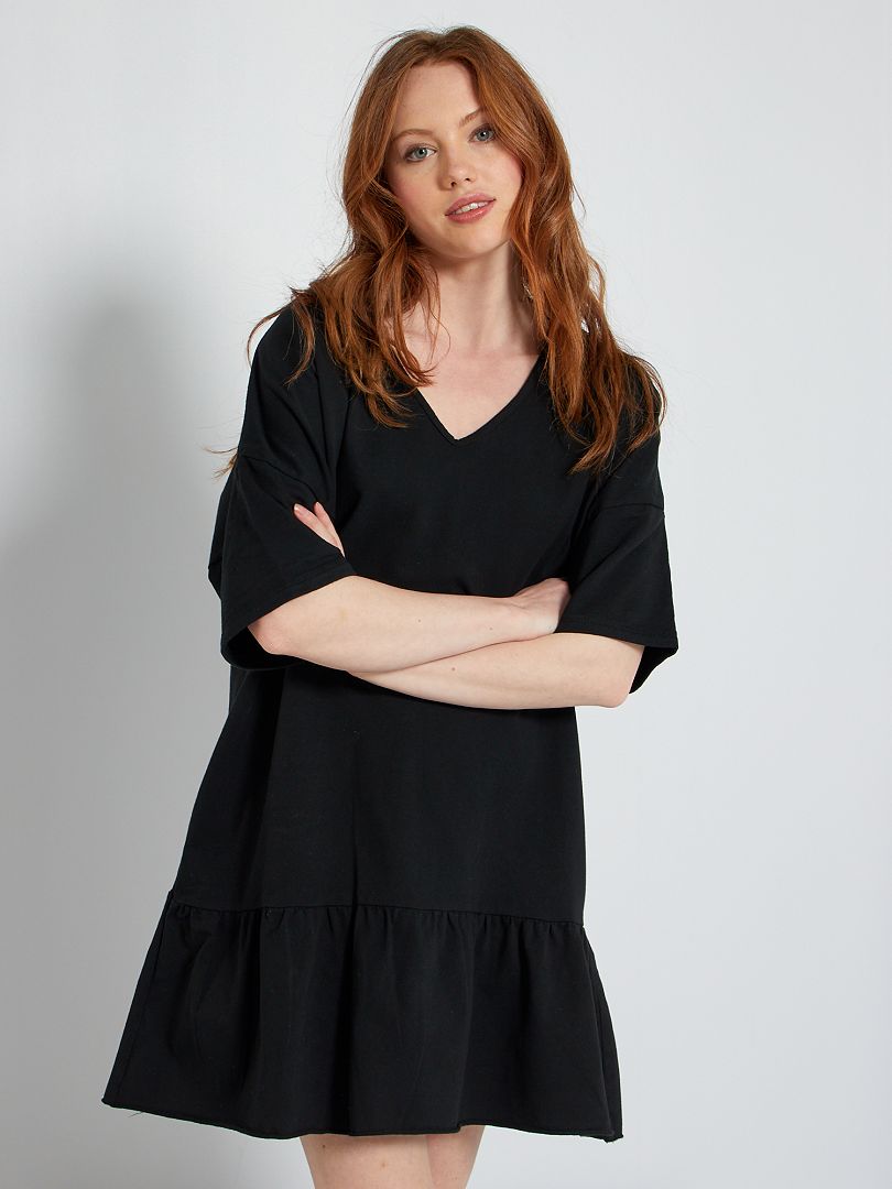 Vestido Con Corte Recto Negro Kiabi 22 00