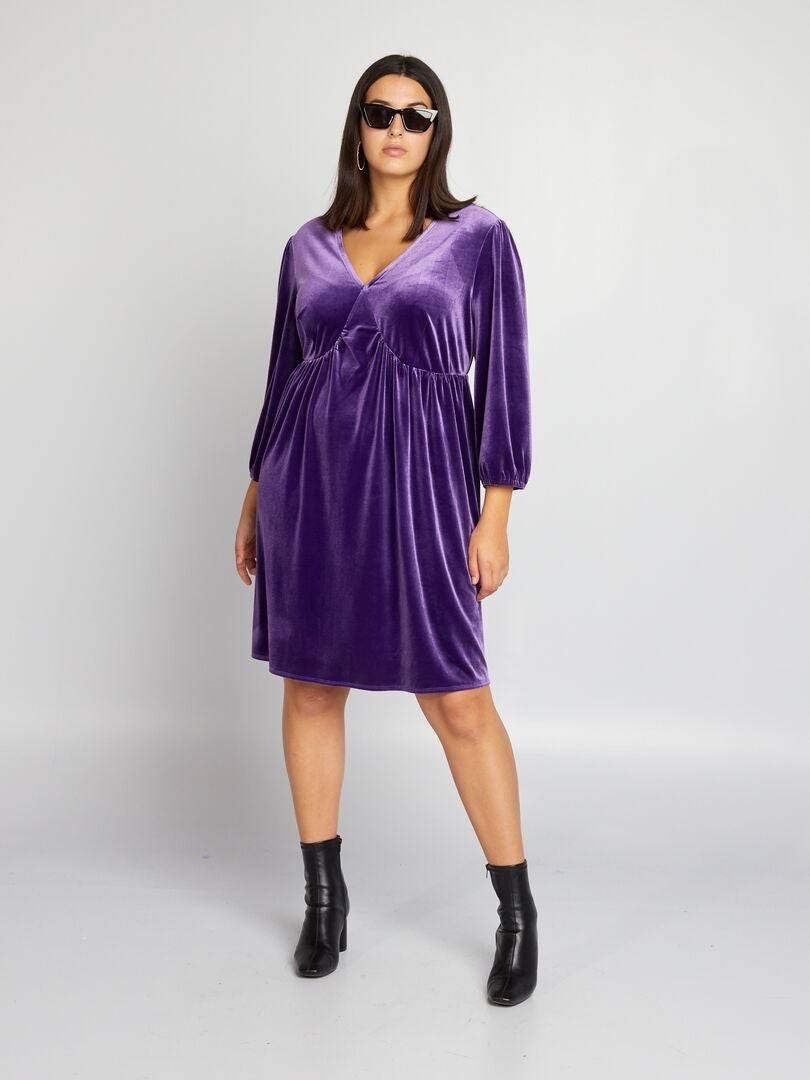 Vestido De Terciopelo PURPURA Kiabi 27 00