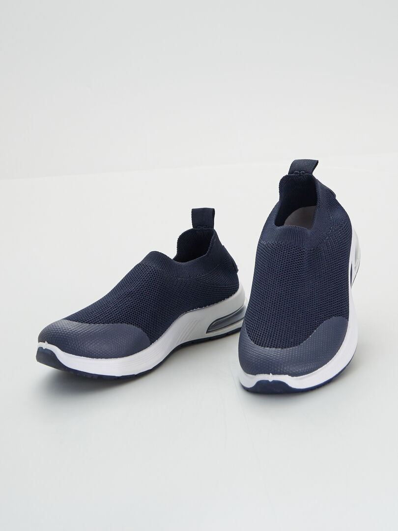 Zapatillas Deportivas Slip On De Malla Azul Navy Kiabi 17 00