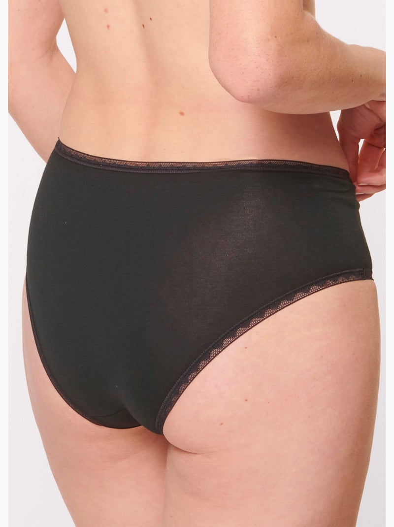 ® Sloggi - Braga de cintura alta Maxi Go Organic - AFIBEL Negro - Kiabi