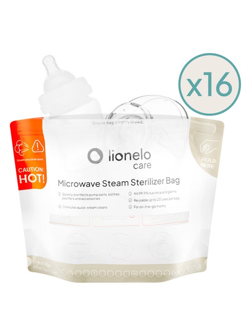 16 bolsas esterilizadoras reutilizables LIONELO - Aptas para microondas - Para biberones y accesorio - Kiabi 16 bolsas esterilizadoras reutilizables LIONELO - Aptas para microondas - Para biberones y accesorio - Kiabi