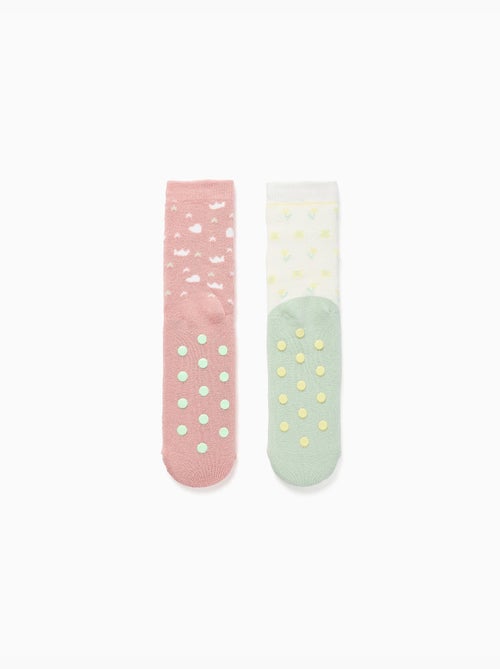 2 calcetines antideslizantes con motivos - Kiabi