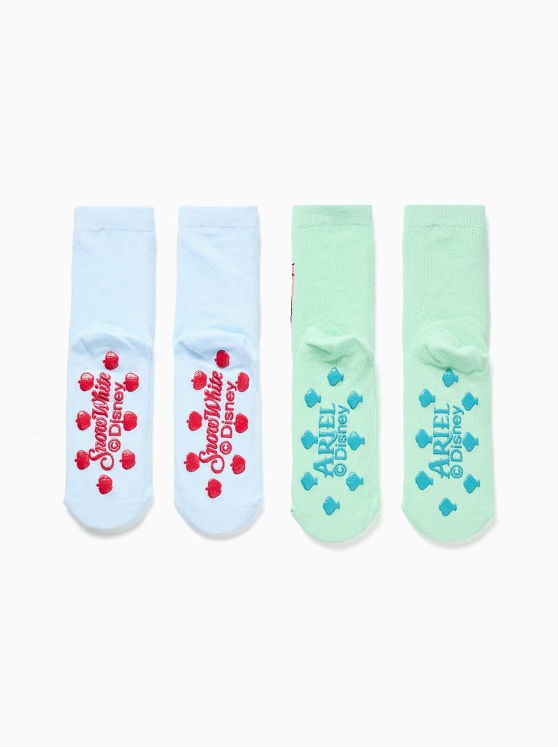 2 calcetines antideslizantes Princesas Disney Multicolor - Kiabi