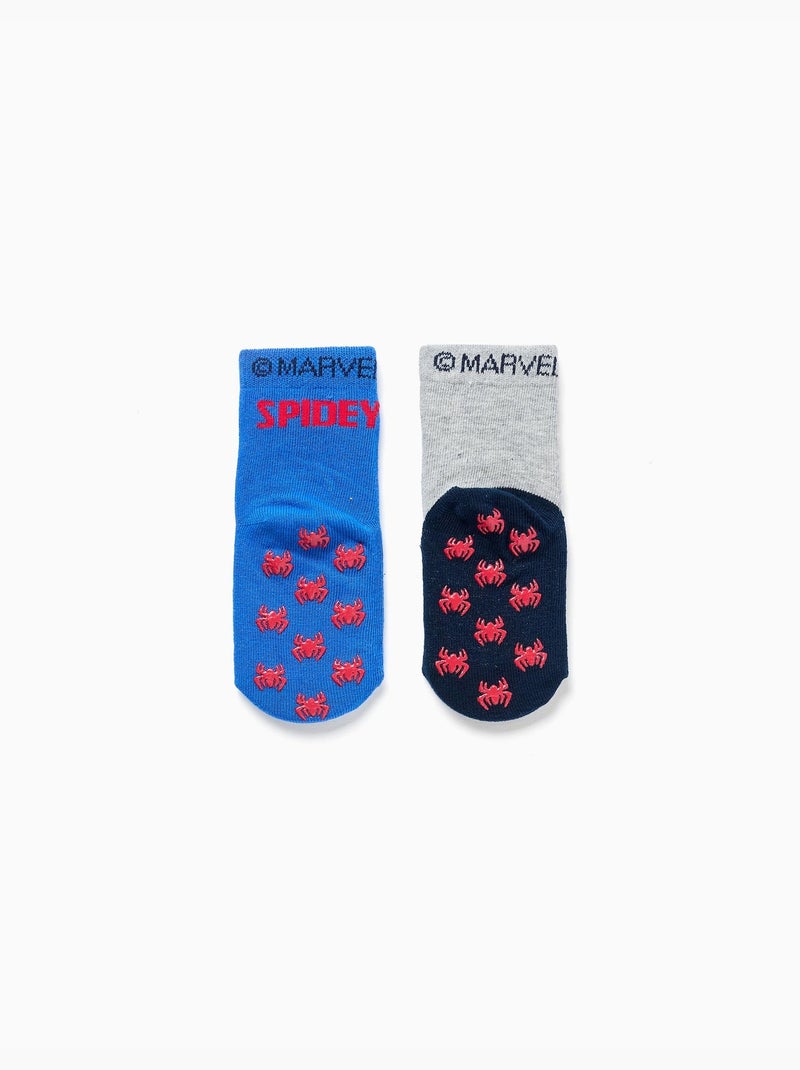 2 calcetines antideslizantes Spidey Gris azul - Kiabi