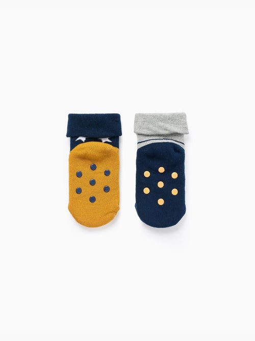 2 calcetines gruesos antideslizantes con motivo - Kiabi