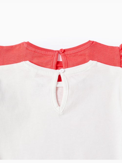 2 camisetas de algodón con palmeras estampadas - Kiabi