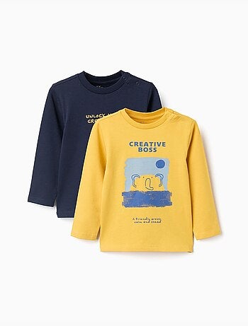 2 camisetas de manga larga con estampados