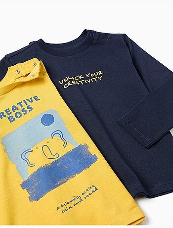 2 camisetas de manga larga con estampados