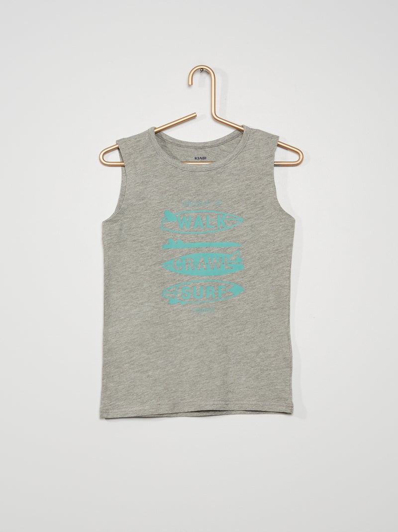 2 camisetas sin mangas de estilo 'surfero' GRIS - Kiabi
