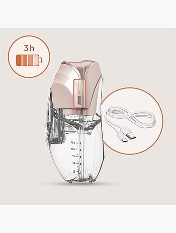2 extractores de leche manos libres LIONELO Fidi Free Slim - Discretos - 150 ml - 4 tamaños - 3 h de