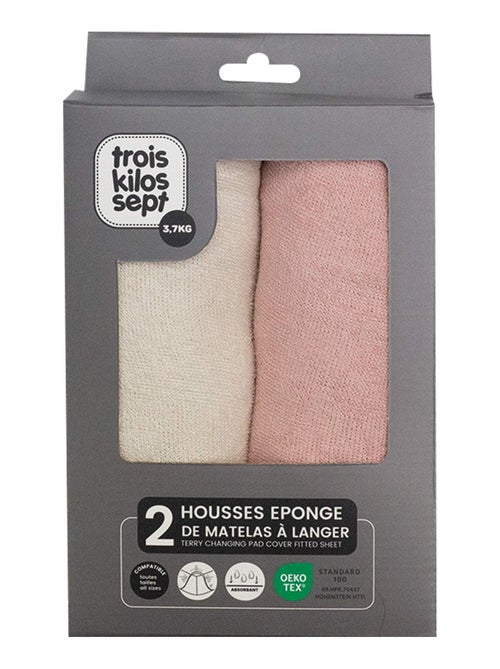 2 fundas de cambiador Pack 2 Colores - Kiabi