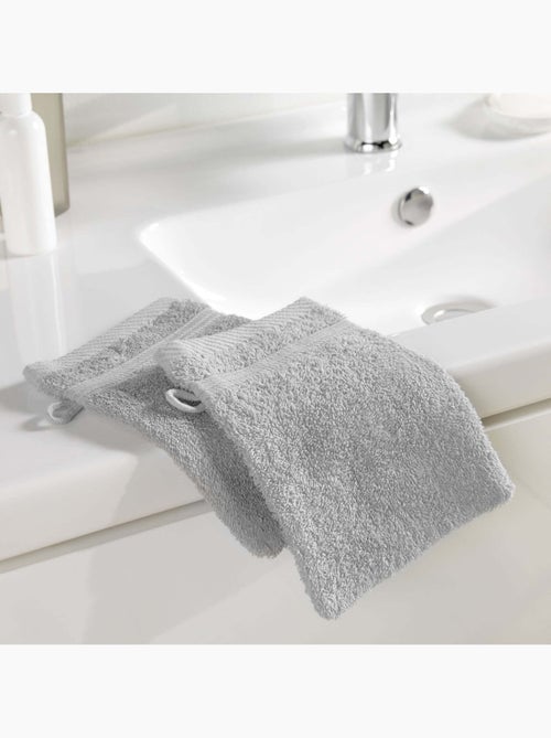2 manoplas de baño rizo lisas tendresse - Kiabi