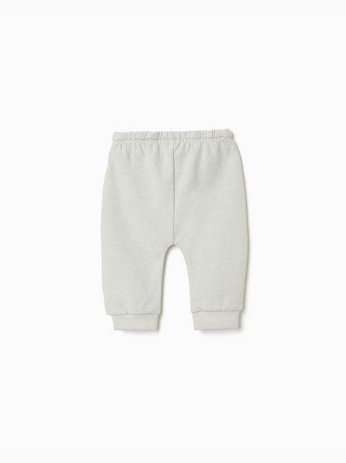 2 pantalones de algodón lisos/a rayas - Kiabi