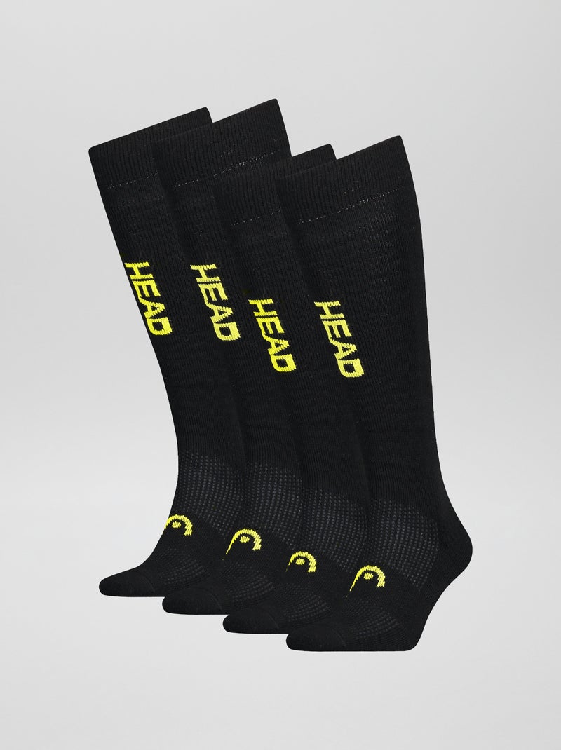 2 par de calcetines largos 'HEAD' negro - Kiabi