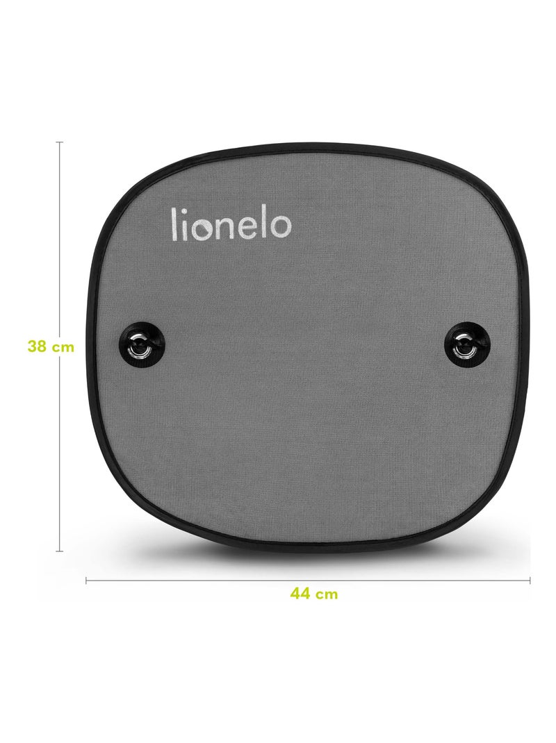 2 Parasoles para Coche 44x38 cm - LIONELO - Universal para Niños - Protección UV - Negro Negro - Kiabi